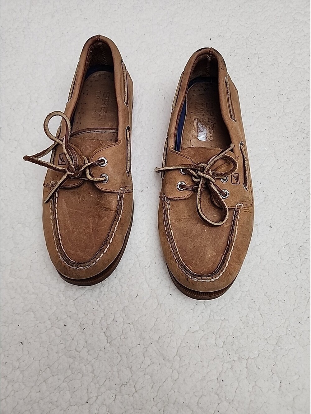 SPERRY Top Sider Men Size 8 1/2 M 0197640 Tan Brown Leather Upper ChinaEu 40.5